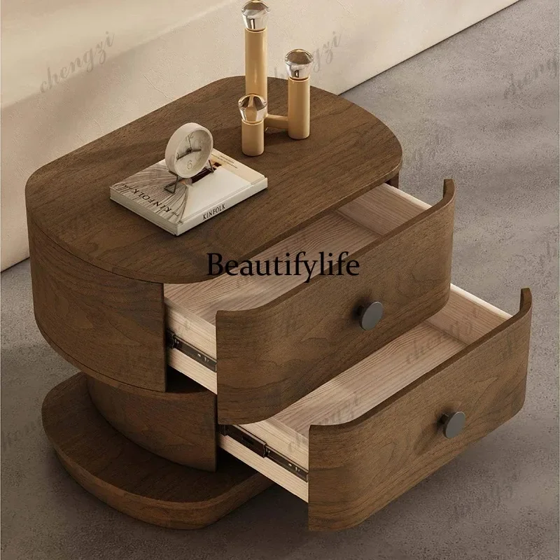 Picture 6: M9344 Nordic Trendy Nightstand Table Space Saving Designer Luxury Bedside Table Bauhaus Unique Mesitas De Noche Bedroom