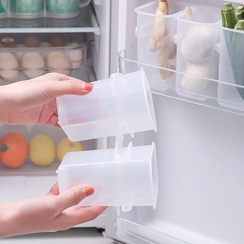 Refrigerator Organizer Box Snap-fit Design Classification Plastic Convenient Fridge Side Door Storage Box Home Kitchen Supplies