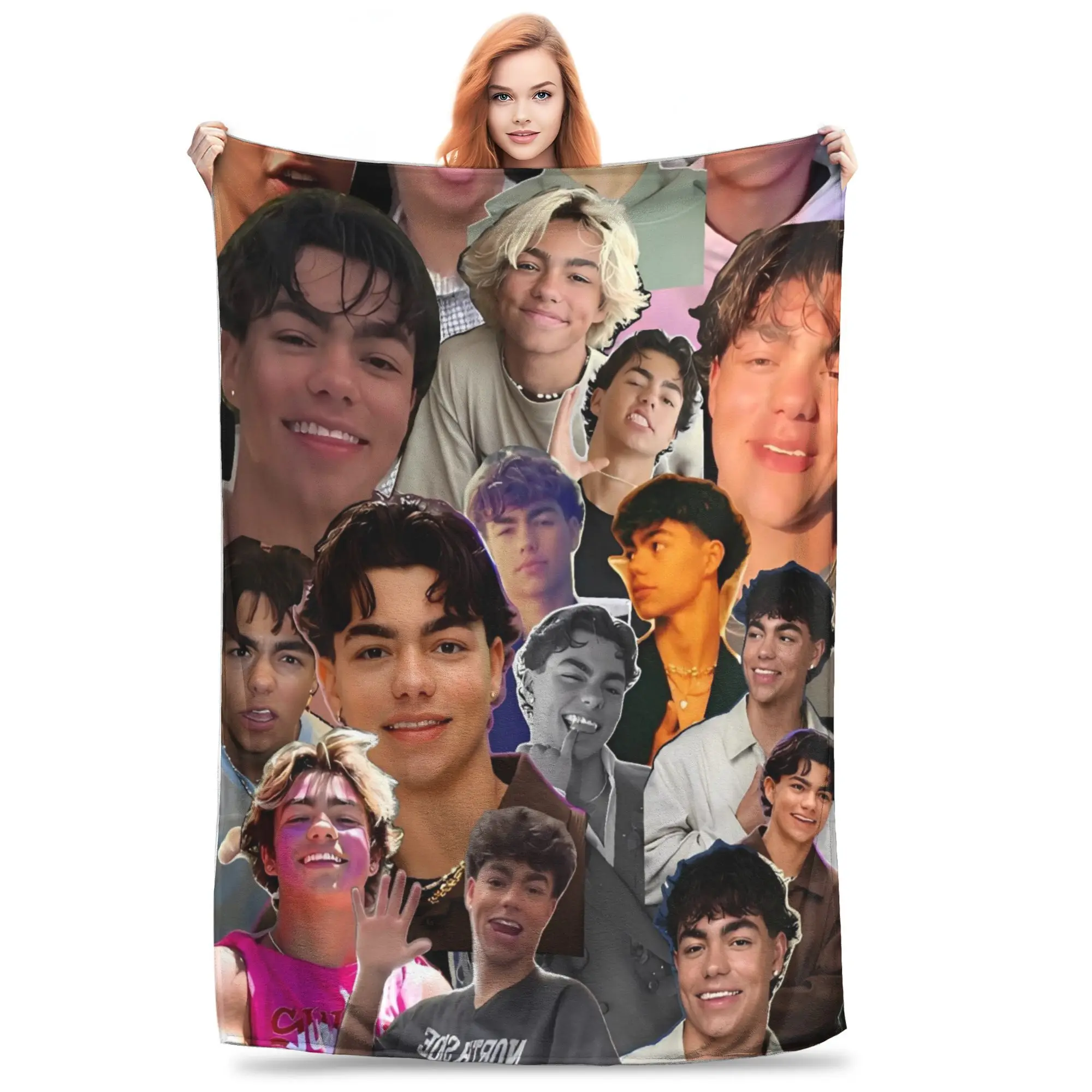 Malachi Barton American Actor Plush Blanket Girls Boys  Flannel Throw Blanket For Couch Chair Sofa Bed Warm Soft Bedspread Gift