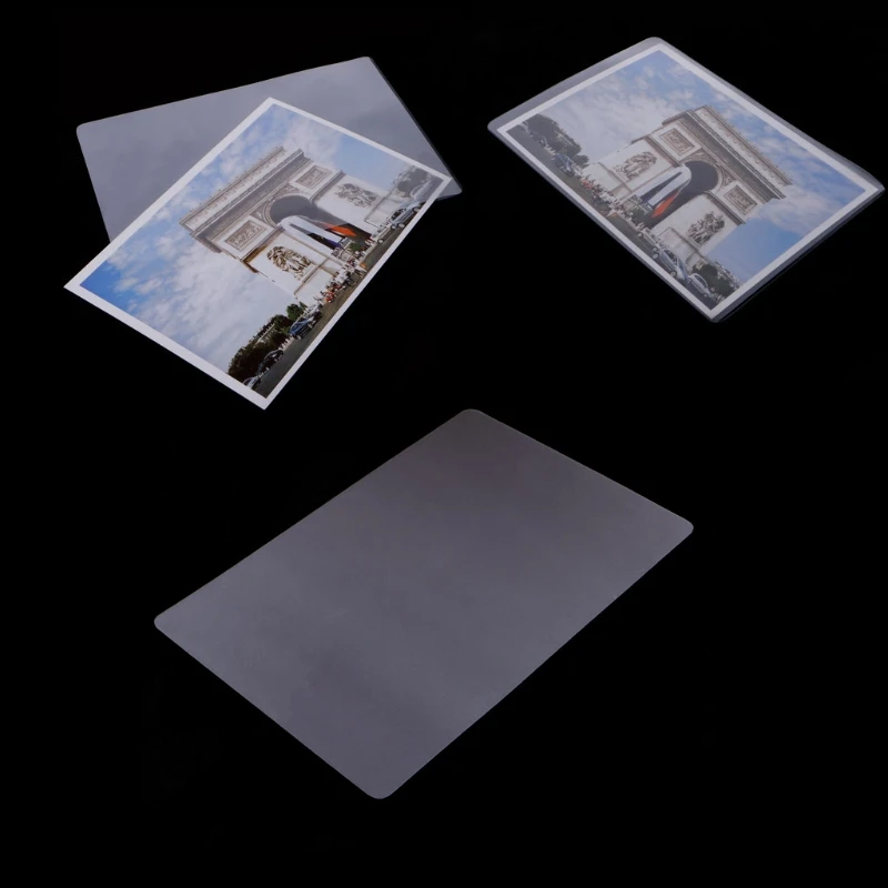 100Pcs 4 Laminate Film Thermal Laminating Glossy Protect Photo Paper