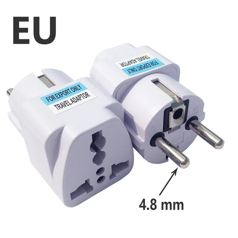 2 USB EU Socket With ON/OFF Switch 16A 250V 4.8mm 2 Pin European Standard Expansion Socket Power RUS Extension Plug For Home