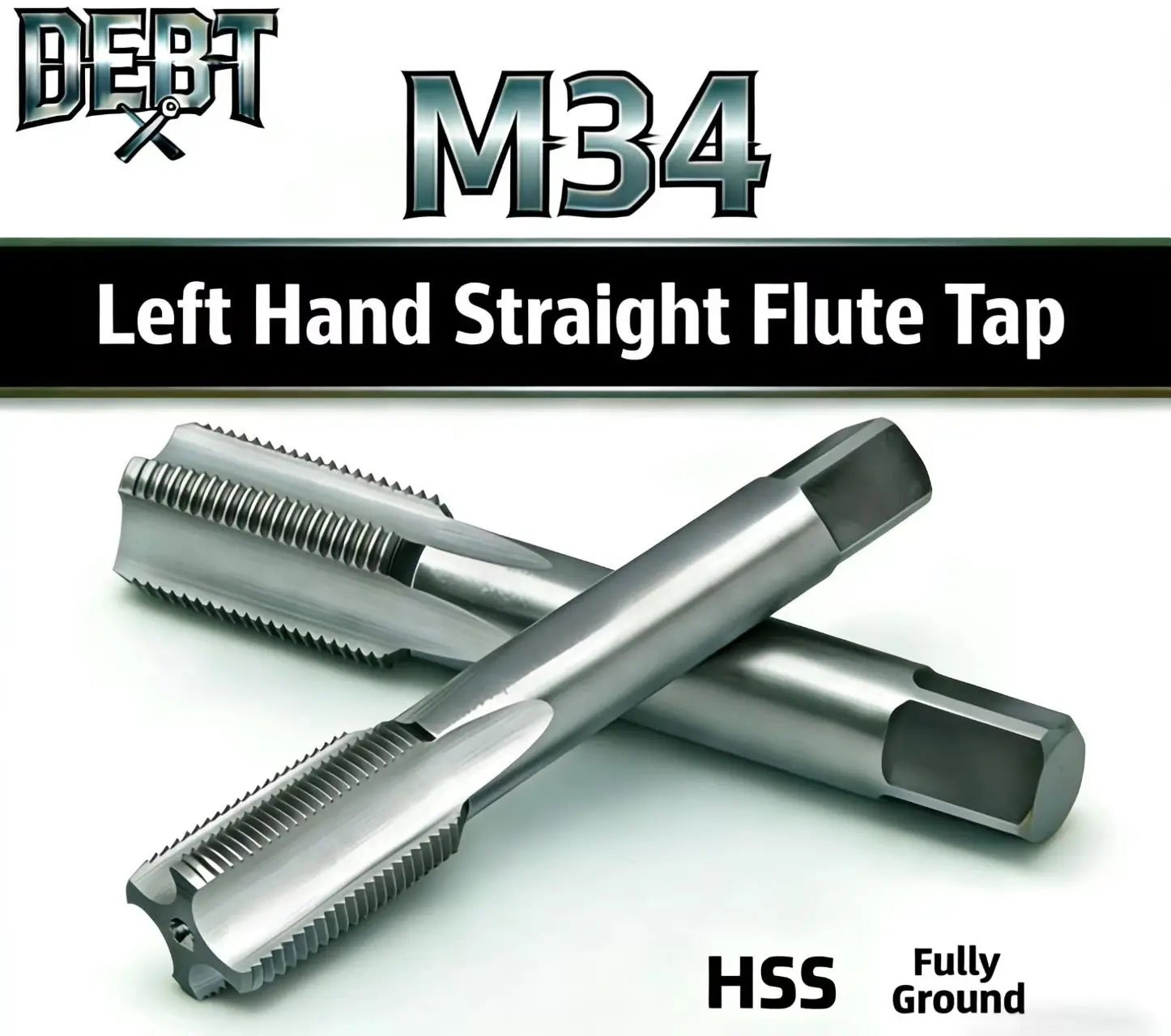 

Metric HSS M34 Machine/manual Straight Flute Tap Left Hand, M34X1, M34X1.25, M34X1.5, M34X2, M34X2.5, M34X3