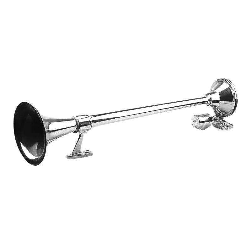 12V/24V 640mm Single Trumpet Air Horn 110dB Stainless Steel Truck Electric Control Horn