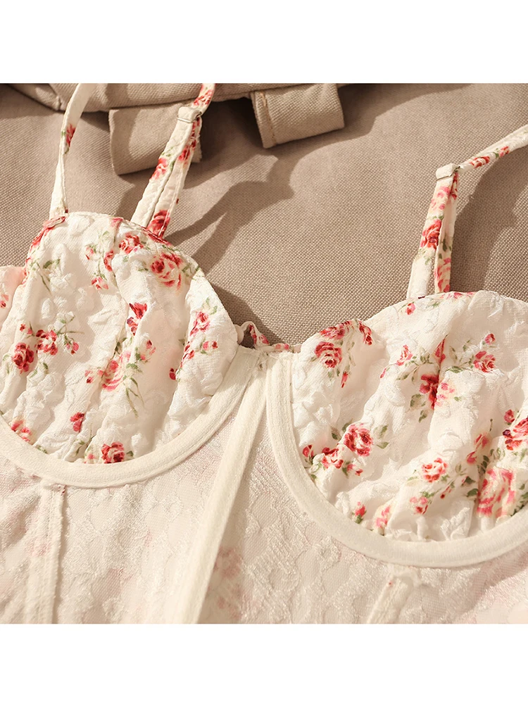 مثير الأزهار الدانتيل تقليم حزام سترة الصيف أبلى جديد جميل با التعادل الأعلى المرأة Faion تنفس ort طول تانك الأعلى