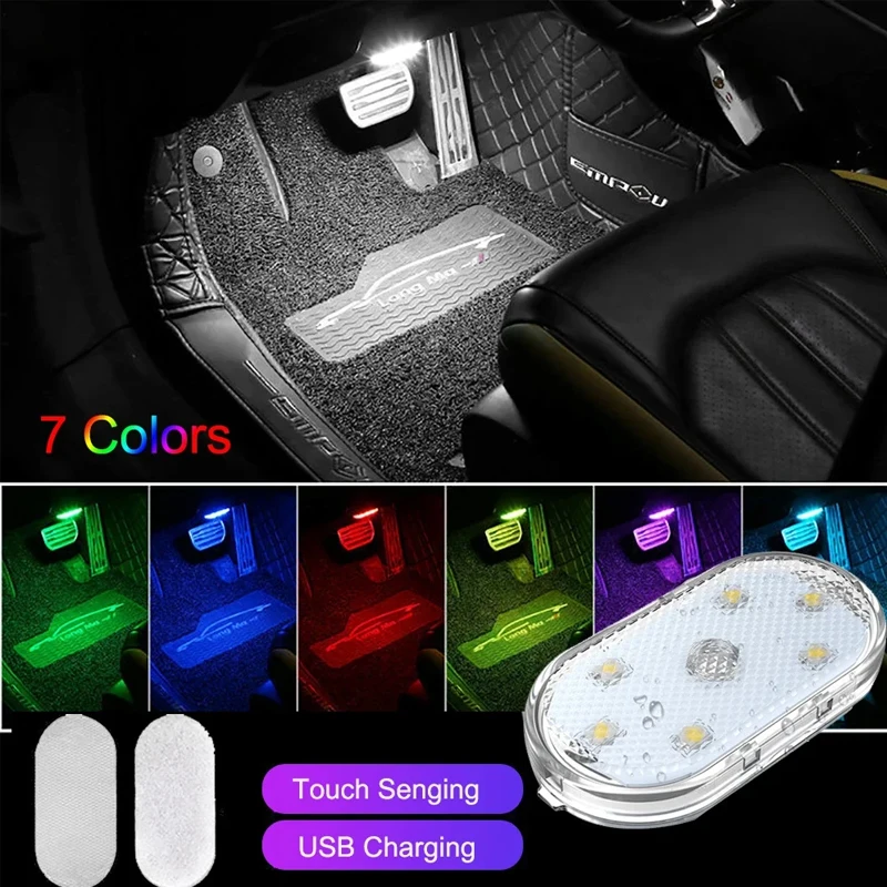 

Led car interior lights Magnetic Touch Light Car Roof Magnet Ceiling Camper Car Interior Lighting USB for golf 4 audi a3 8p 8v