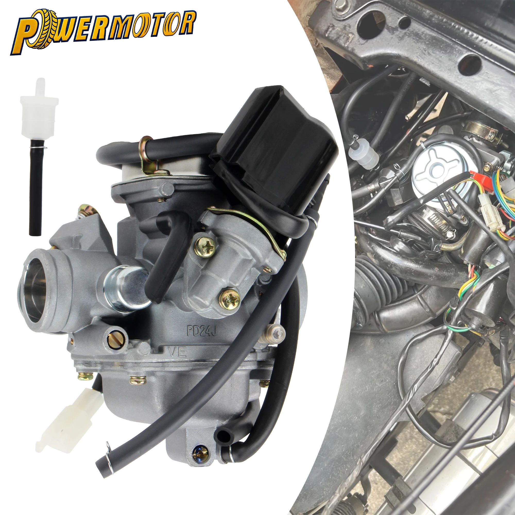 

Motorcycle PD24J Carburetor For GY6 125cc 150cc 4 Stroke Engine ATV Quad Dirt Bike Scooter Moped 24mm Carburettor Accessories