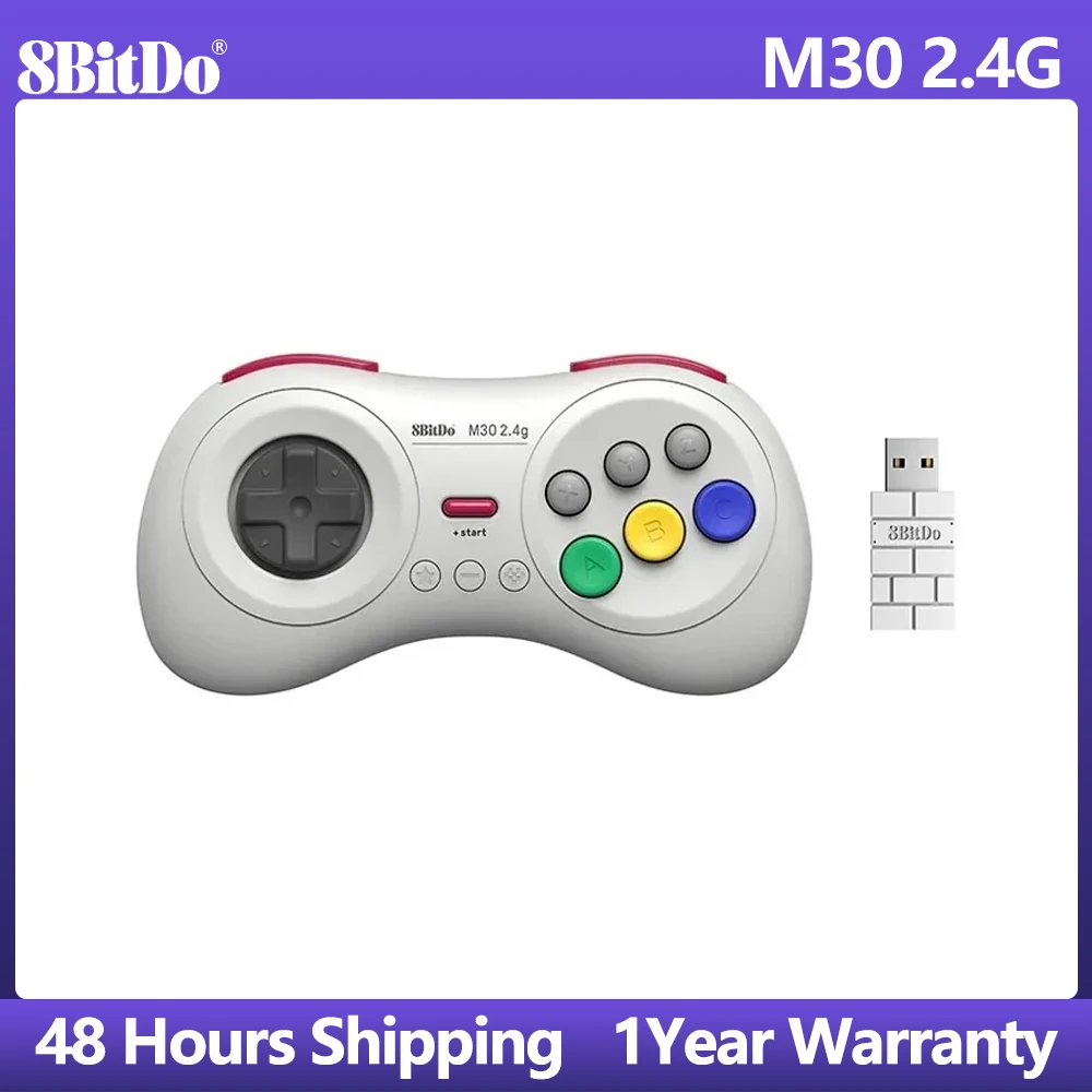 8BitDo M30 2.4G Wireless Gamepad Support For Sega Genesis Mini and Mega Drive Mini - Sega Genesis Controller