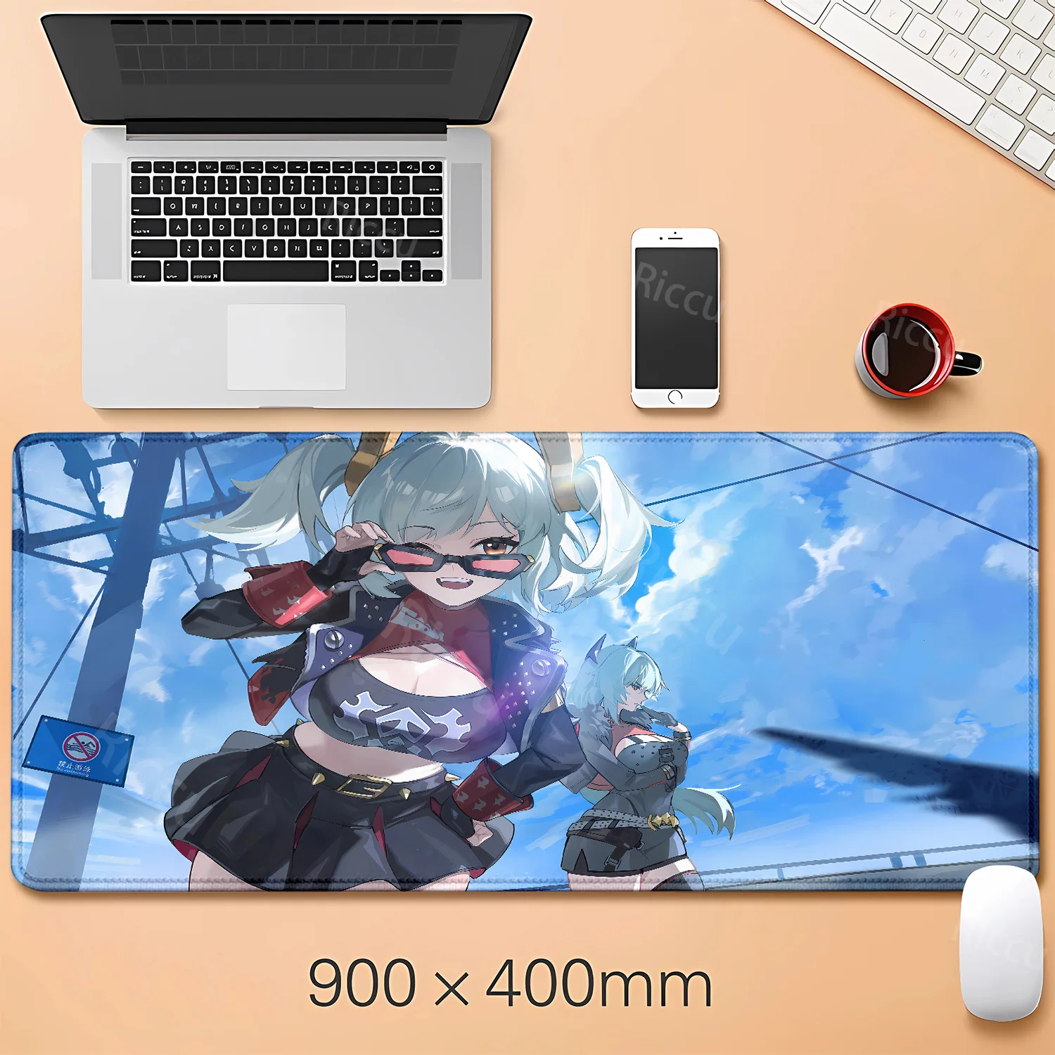 Zenless Zone Zero XXL Kawaii Hot Burnice White ZZZ teclado mouse pad Large Kawaii mousepad Computer Office Accessories DeskMat