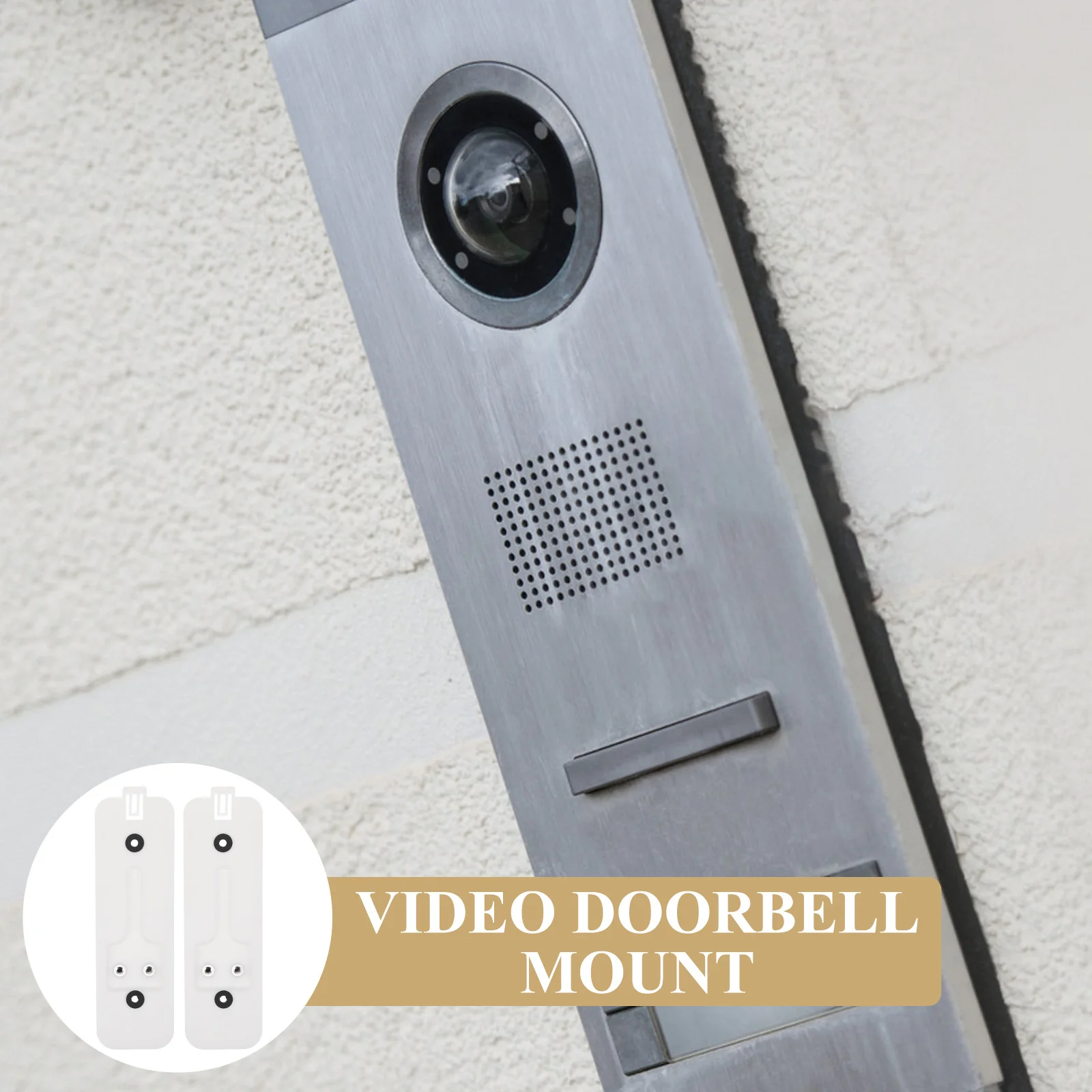 2Sets Video Doorbell Mount Plastic Backplate Replacement Part Security Doorbell Holder Elegant Minimalist Design
