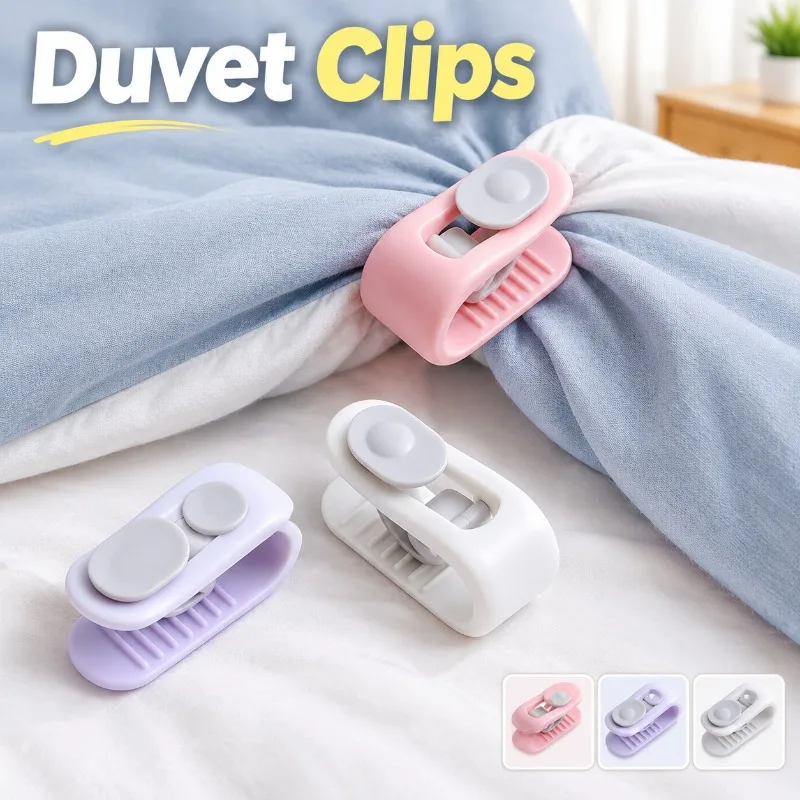 Needle-free Quilt Fixing Clips Universal Safe Duvet Holder Anti-shift Bedding Fastener for Bedroom Dorm Bed Sheet Securing