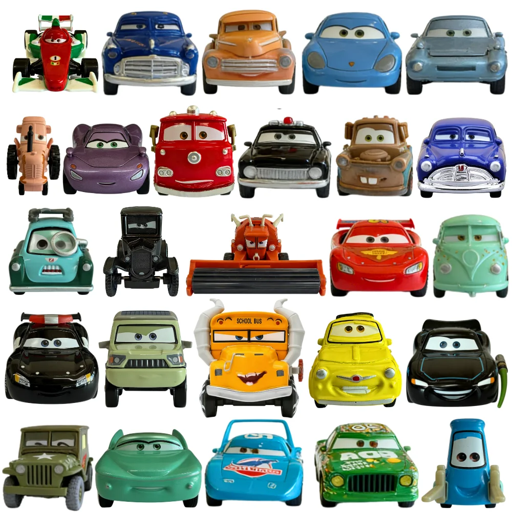 1:55 Disney Pixar Cars 3 Lightning McQueen Francesco Mack Truck Jackson Alloy Racing Car Collection Modellset Festtagsgeschenke