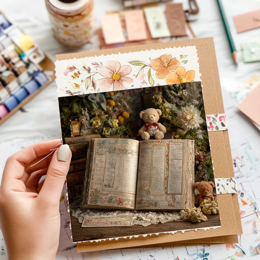 36 ورقة من ورق القصاصات مقاس 6 × 6 بوصات: مطبوعات زهور مرسومة يدويًا لسكرابوكينغ وأوريغامي والمجلة غير المرغوب فيها وصنع البطاقات.