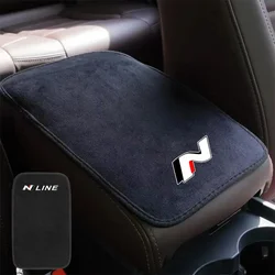 Estera de reposabrazos de cuero de gamuza, cojín de protección, reposabrazos automático para Hyundai N nline tucson kona sonata veloster i20 i30