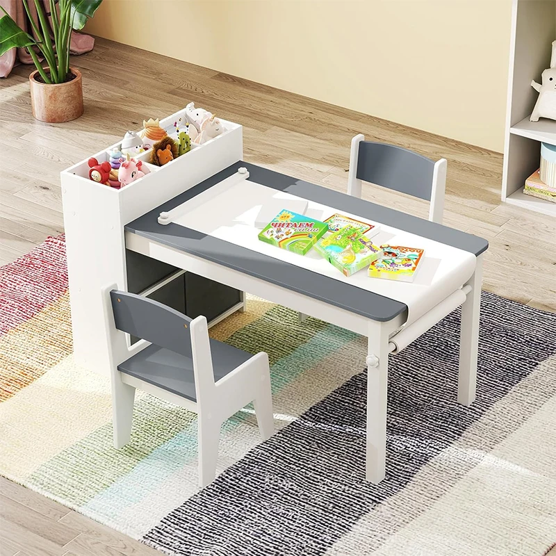 2-in-1 Kids Furniture Set Wood - Art Craft Toddlers 评论和价格