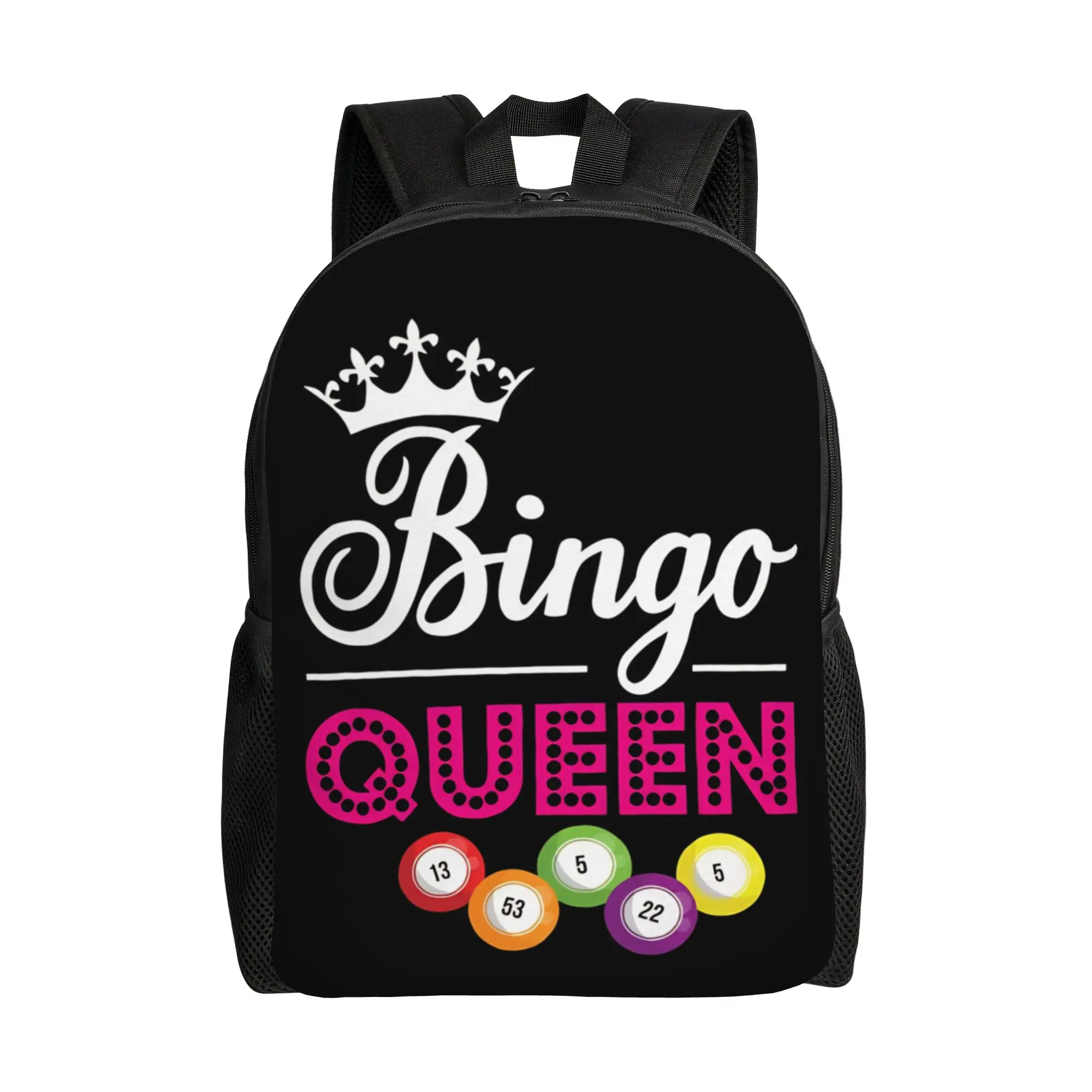 

Back to school season Funny Bingo Queen Backpack Bingo Female Fashion Backpack