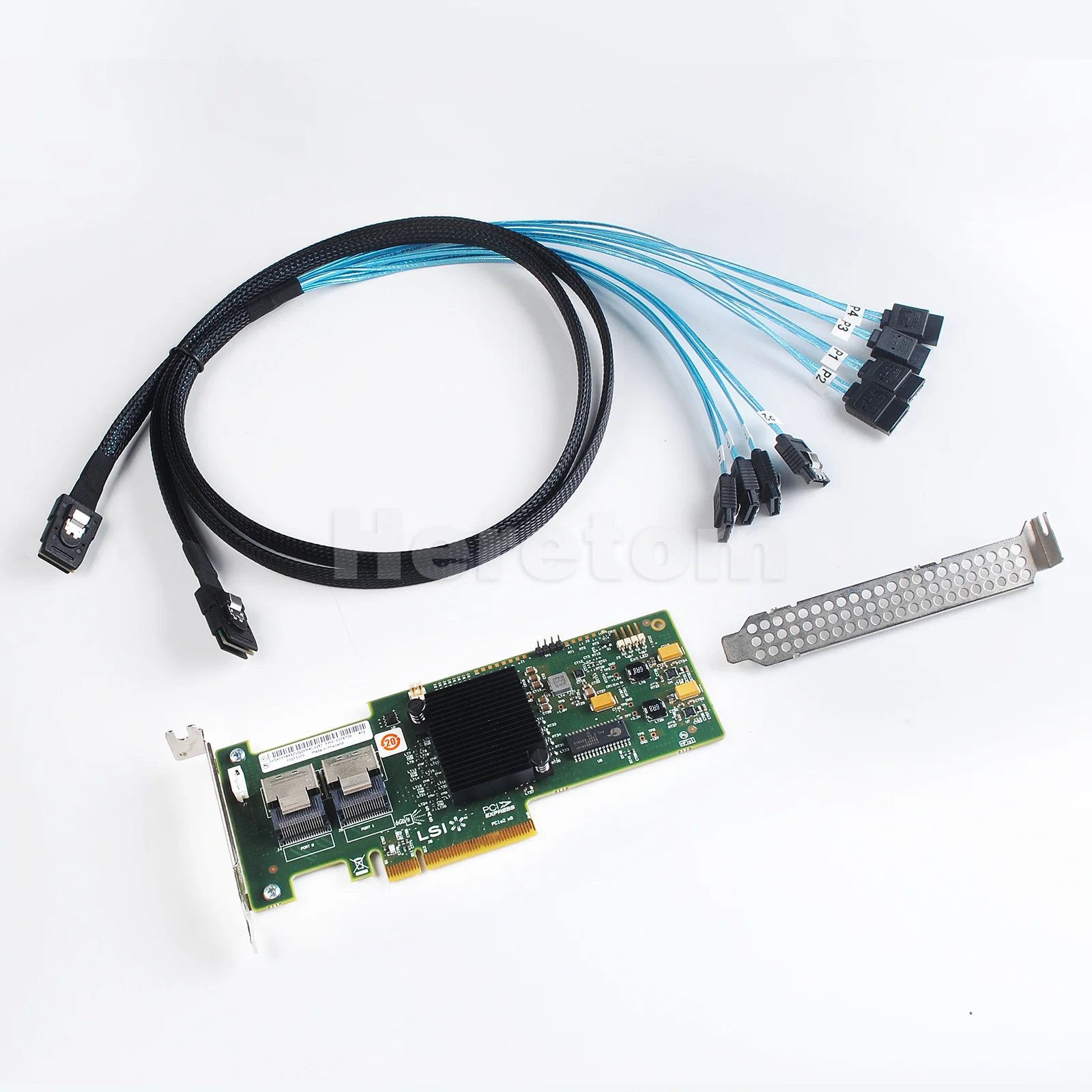 NEW For Dell Perc H310 SATA / SAS HBA Controller RAID 6Gbps PCIe x8 LSI 9240-8i M1015+SFF-8087 to (4) 7-Pin SATA cables