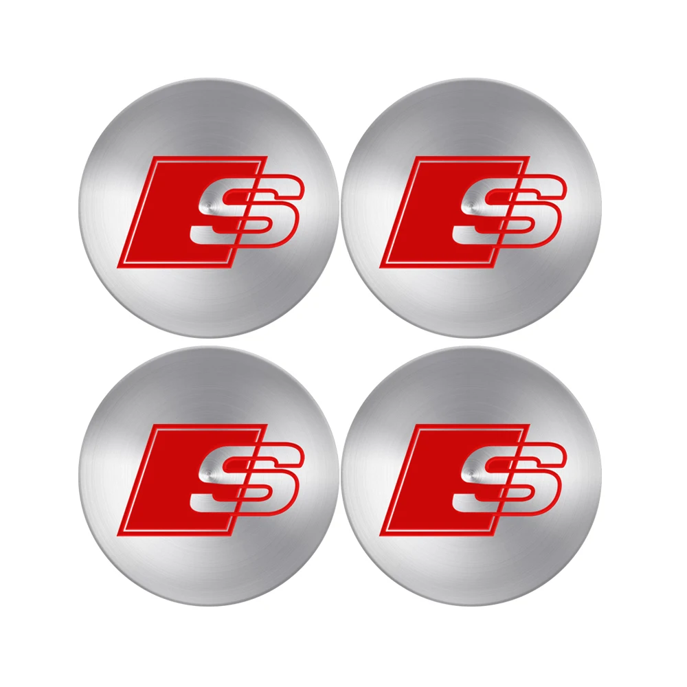56/60/63/65/68MM Auto Rad Center Hub Caps Reifen Felge Abdeckung Aufkleber Für Audi Sline RS A3 A4 B8 8P 8V B6 A5 A6 C7 Q5 C6 A1 Q7 Q3 TT