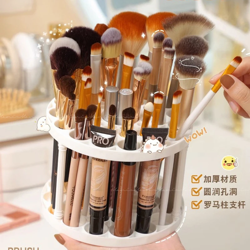 45穴ネイルブラシ収納ラック多孔質で耐久性のあるペンホルダーネイルブラシオーガナイザーポータブルネイルアートツールディスプレイスタンド