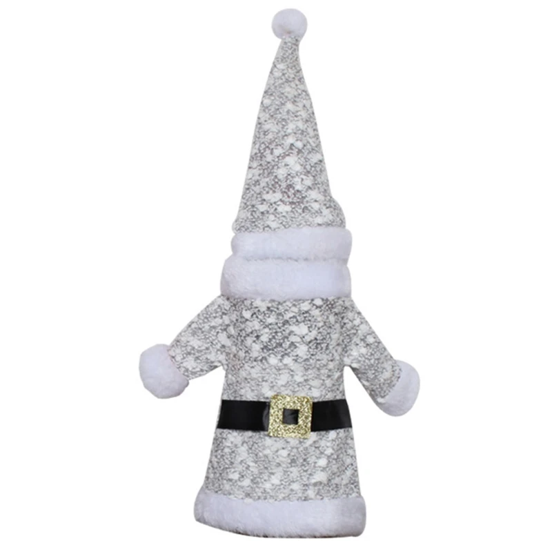 Christmas Wine Bottle Cover Santa Clothes Coat and Hat Set Ornaments for Xmas Dropsale