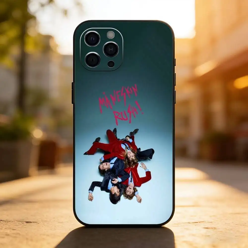 Rock Band M-Maneskin R-Rush  Phone Case For iPhone 17,16,15,14,13,12,11 Plus,Pro,Max,Mini Silicone black Soft Cover