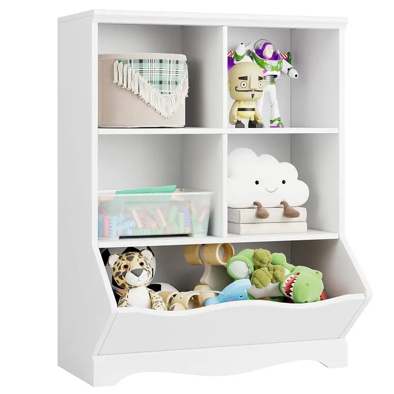 Book Shelf Cabinet for Kids Storage Perfect Catch-all for Stuffed Things Kids Toy Organizer and Storage Bins