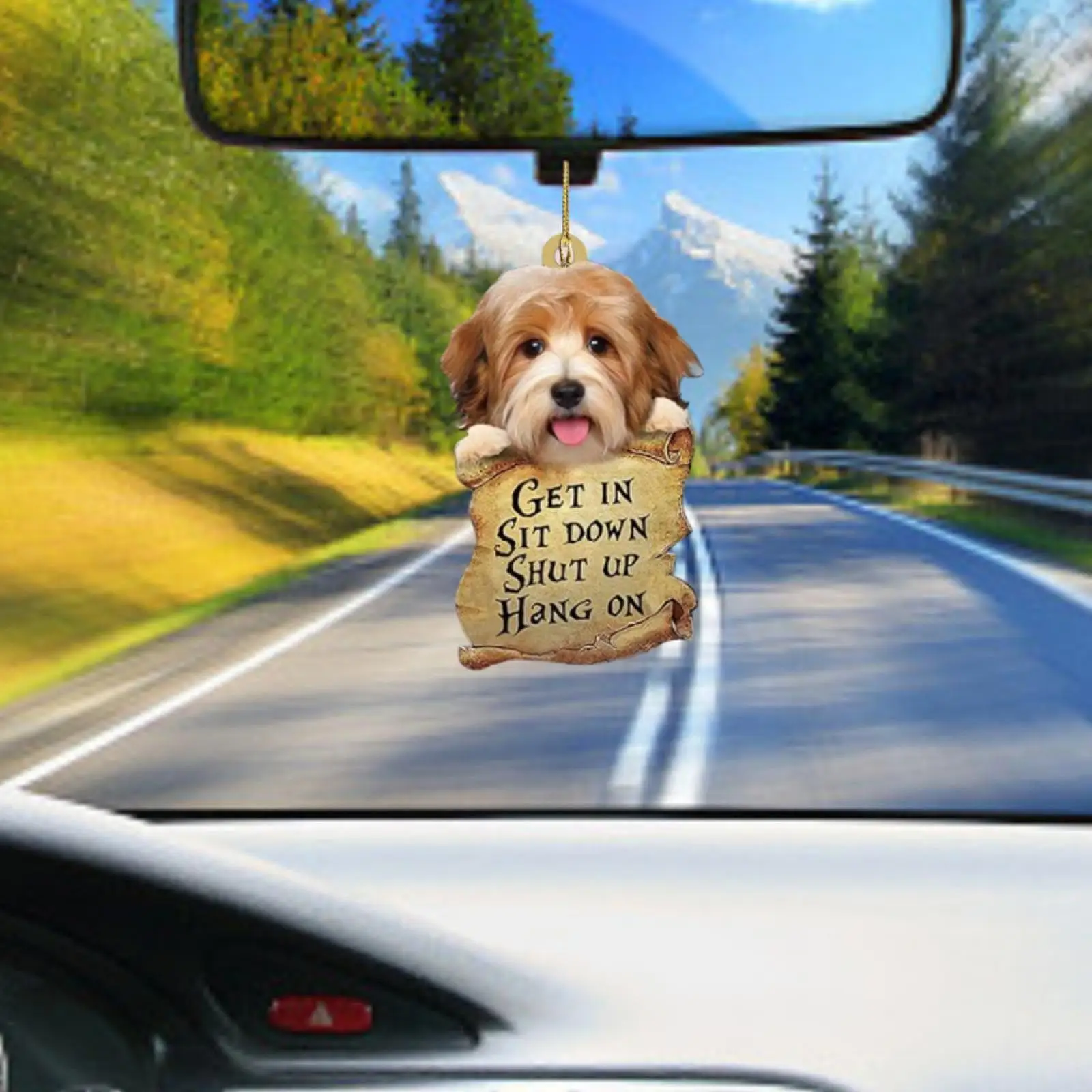 

Креативный акриловый брелок-подвеска для автомобиля в виде собаки, украшение для салона автомобиля, для зеркала заднего вида и сумки