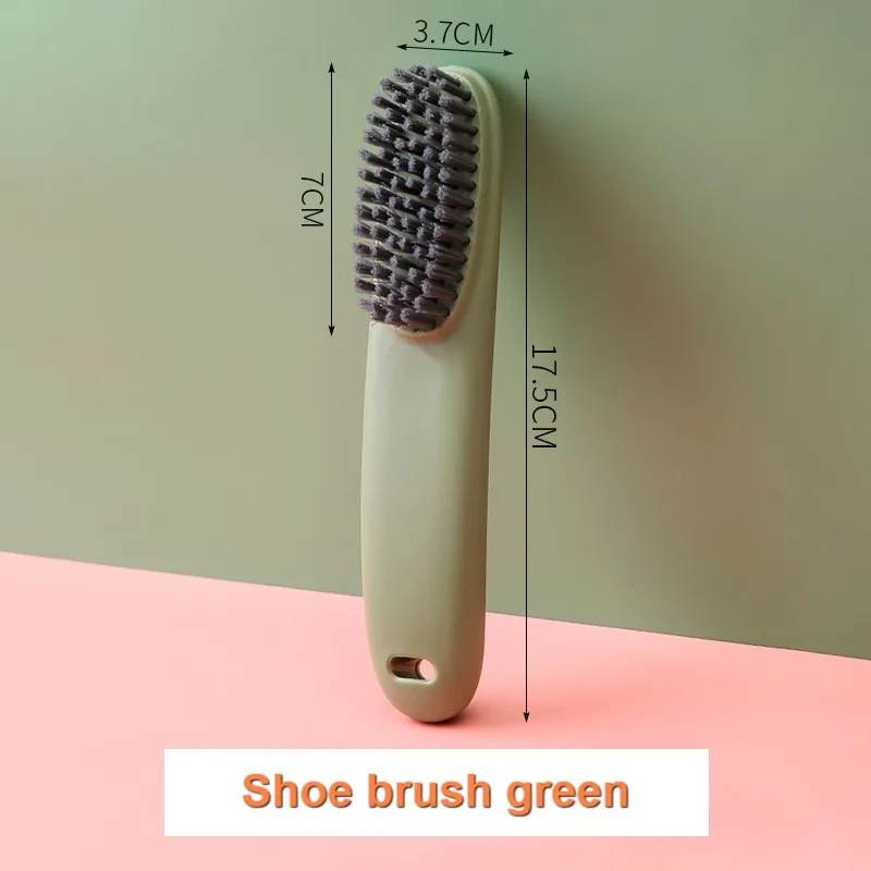 3247 Long Handle Shoe Brush Home Travel Brush Simple Contrast Color Laundry Portable Brush Shoe Cleaning Brush Laundry Brush Set