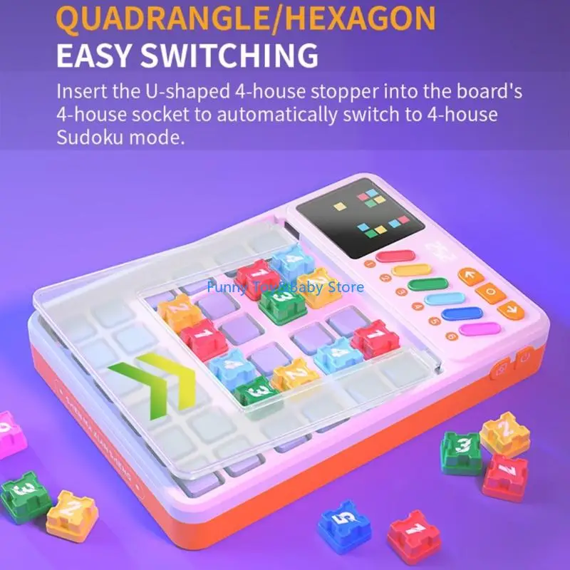 音声ガイダンスと子供向けの3500パズルを備えた教育の数独演習トレーナー6〜12 C90B