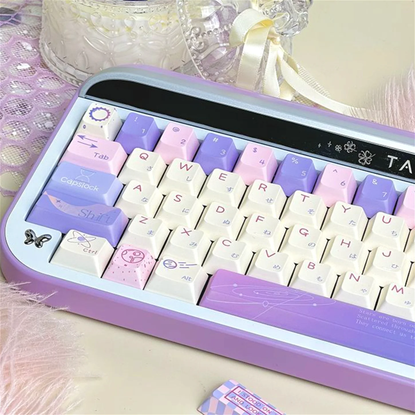 Dream Starry Sky Purple Atmosphere Cherry Key Kit PBT 133 Keycaps for 61/75/87/104/108 Mechanical Keyboard