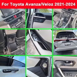 ABS Air Vent Outlet Armrest Shift Lift Button Cover Fog Light Trim Door Handle Frame For Toyota Avanza/Veloz 2021 2022 2023 2024