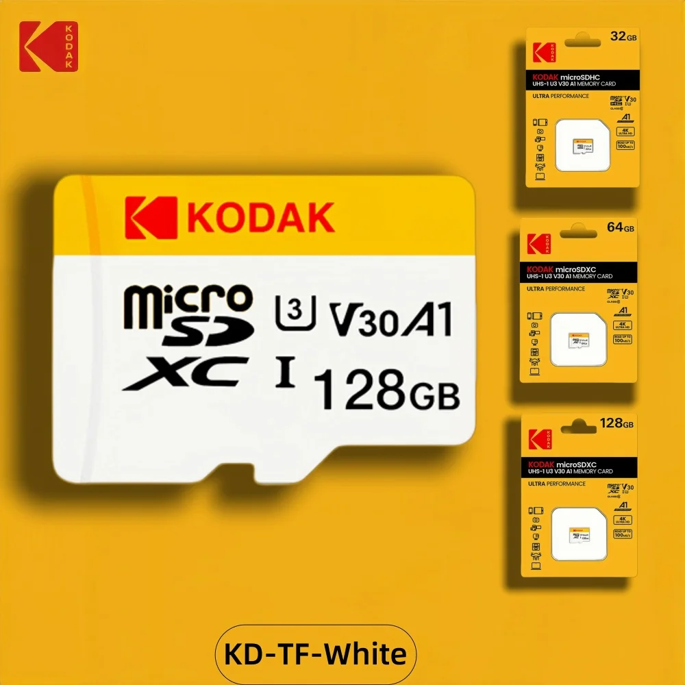 KODAK Hochgeschwindigkeits-Speicherkarten-Recorder, TF-Karte, Überwachung, Tablet, Telefon, SD-Karte, Speicherkarte, 128 GB, Fahrrekorder, Kamera, dediziert