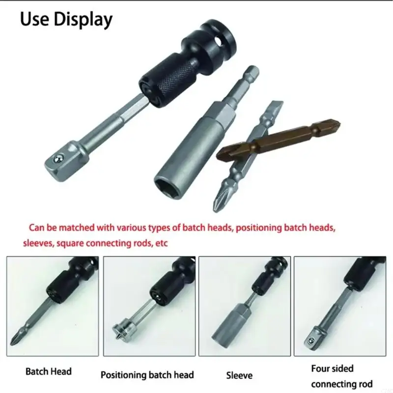 Fast Release Chucks Adapter inches To 1/4 inches Adapter for Screwdriver Bit C7AC