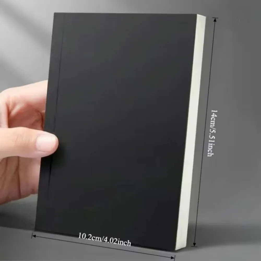 Nuevo cuaderno de bolsillo A6, línea gruesa, cuadrícula en blanco, Bloc de notas pequeño, cubierta de papel Kraft, 256 páginas, 128 hojas, cuaderno de notas