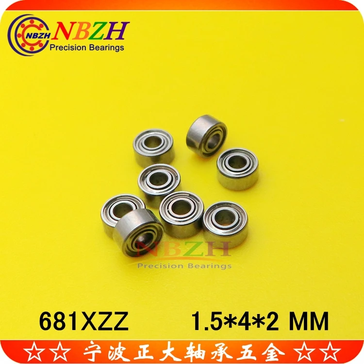 NBZH 10 pcs Micro ball bearings S681X 681XZZ L415ZZ W68/1.5 108008/1.5 1.5*4*2