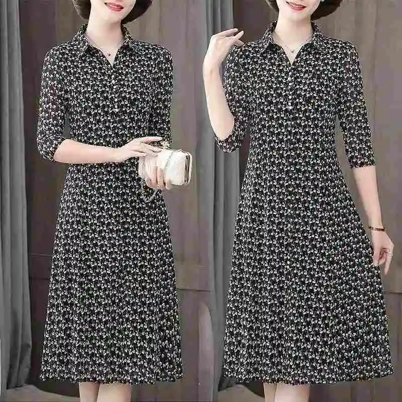 

Sli Medium Length Women's Dr Summer 2024 Clean Fit H Version Tee Quarter Sve 00% Linen Fabric for Ci Walk