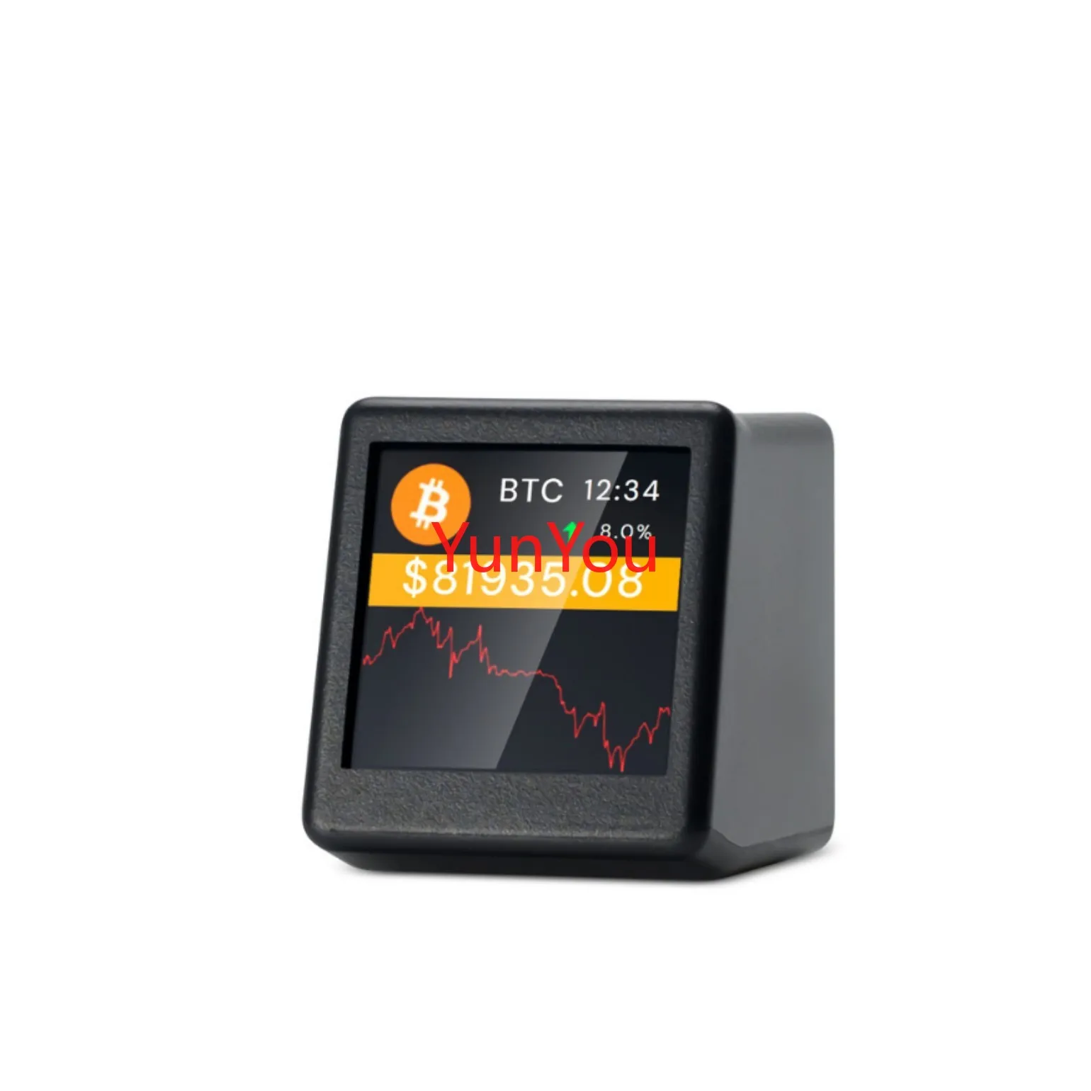 

2025 New Cryptocurrency Price Display Virtual Currency Curve Tracking WiFi Weather Clock BitCoin