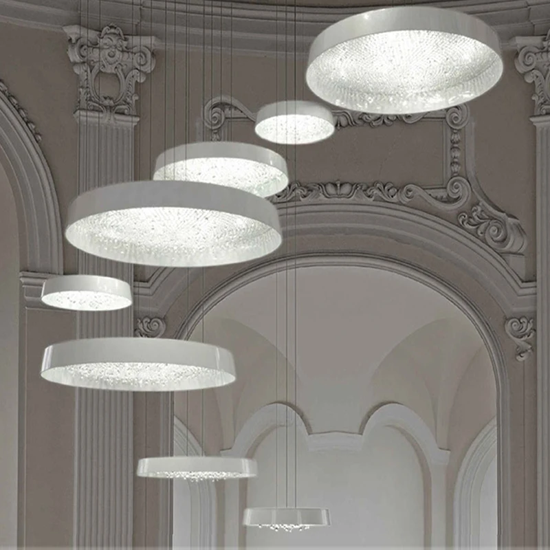 

Black White Creative Design Clear Crystal Pendant Light Hanging Lamp Chandelier For Dining room Home-applicants