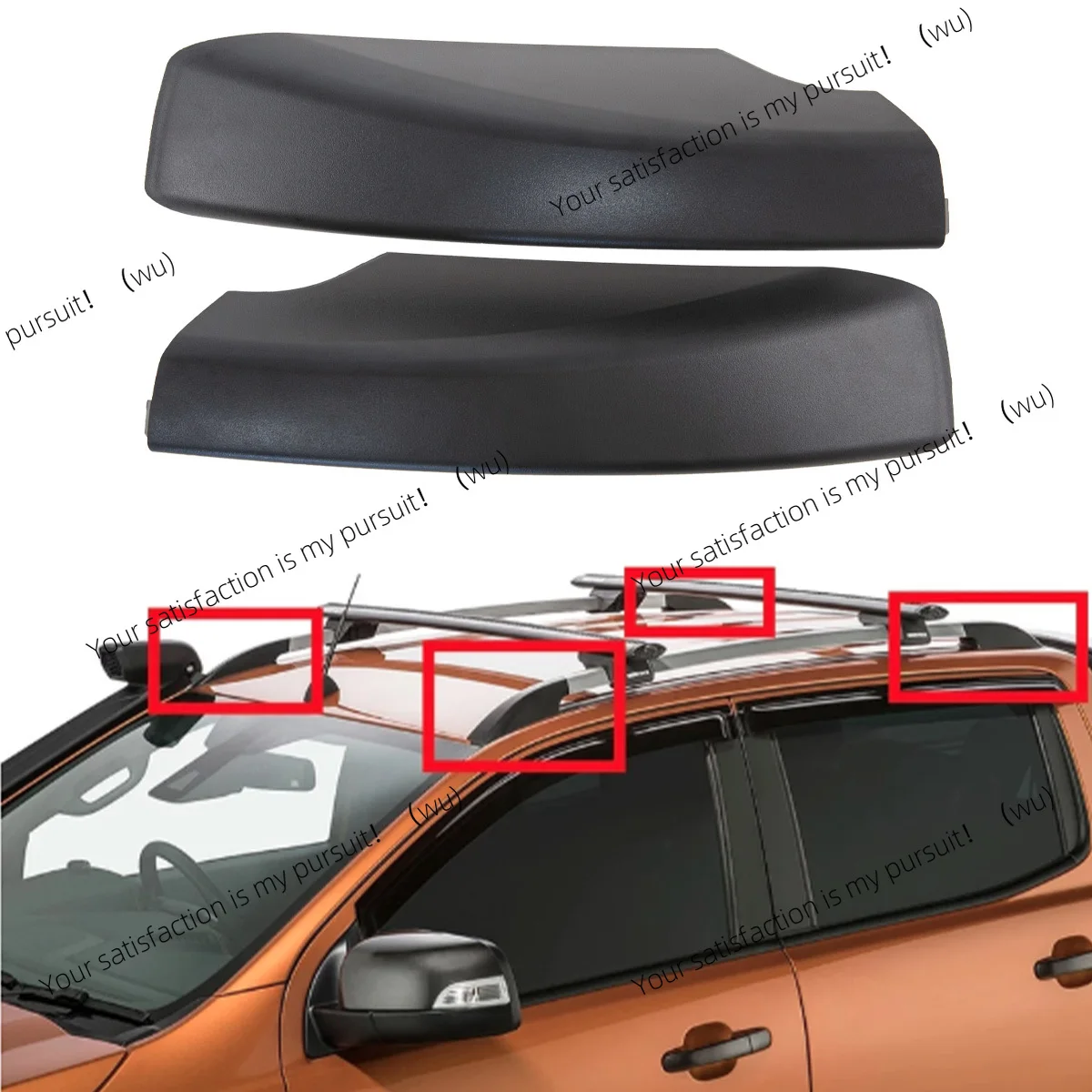 

For Ford Ranger T6 T7 Front Left or Right Roof Rack Slide Cover for EB3Z-2155183-A 2515528