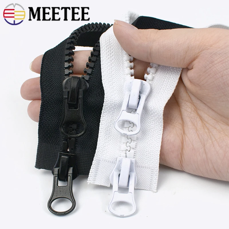 

3Pcs 60-300cm Long Resin Zipper 5# 8# Single/Double Zippers Tape Bag Clothes Closure Zip Sewing Zips Repair Kit DIY Accessories