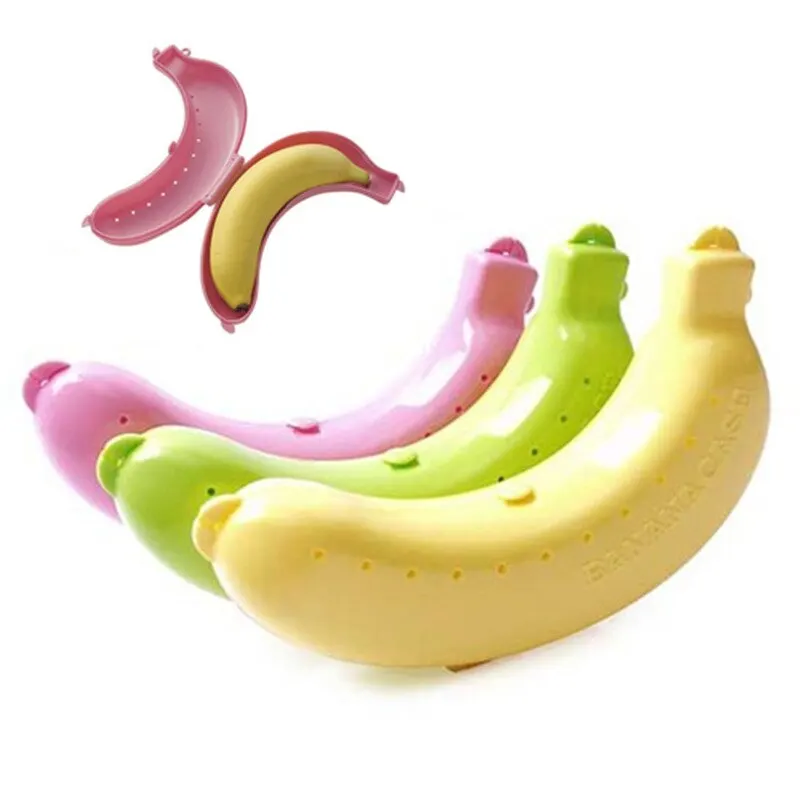 3pcs Banana Protector Box Outdoor Travel Cute Portable Fruit Freshness Storage Holder Lunch Fruit Container Trip Candy Snack Box