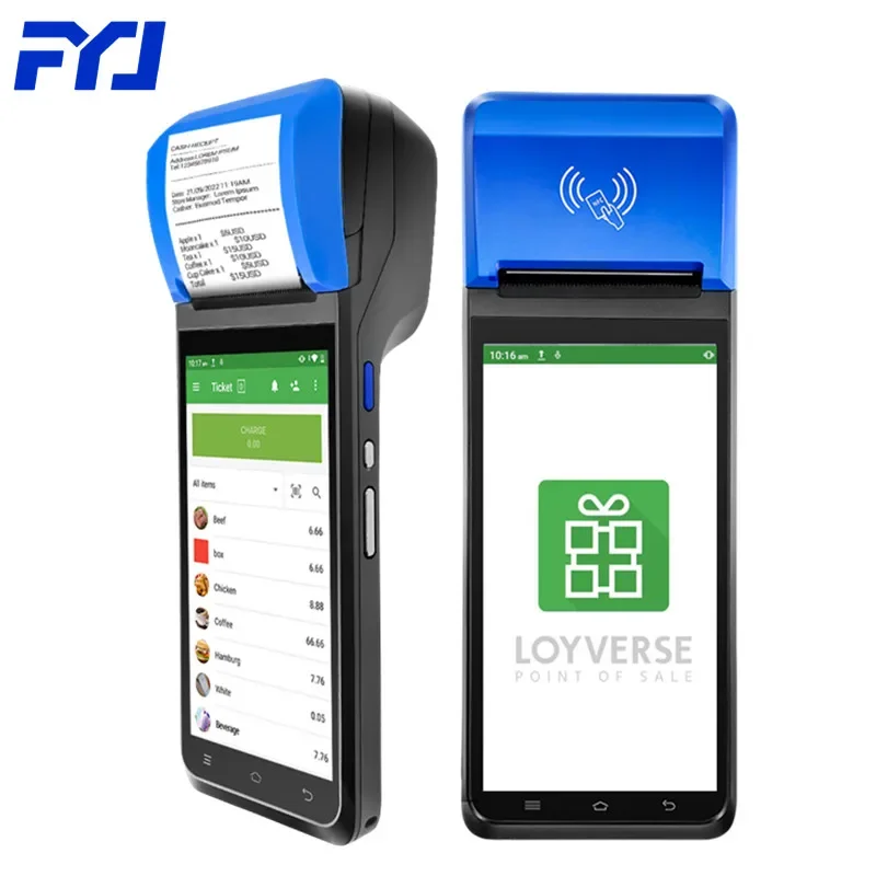 Pos FYJ-F1 5.5''/5.99'' 3G+16G All in One Mobile Pos Supermarket Cash Machine Payment Terminal 4G Handheld Mobile Pos Terminal