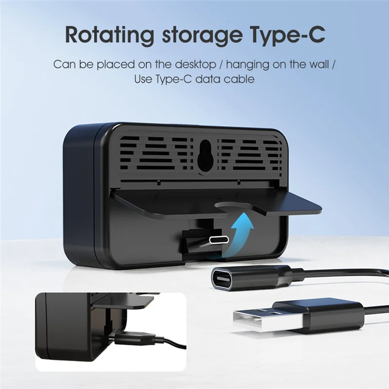 ABGR-Tuya Smart Wi-Fi Датчик температуры и влажности Беспроводной термометр-гигрометр с ЖК-дисплеем Домашняя сигнализация с дистанционным управлением-B Durab