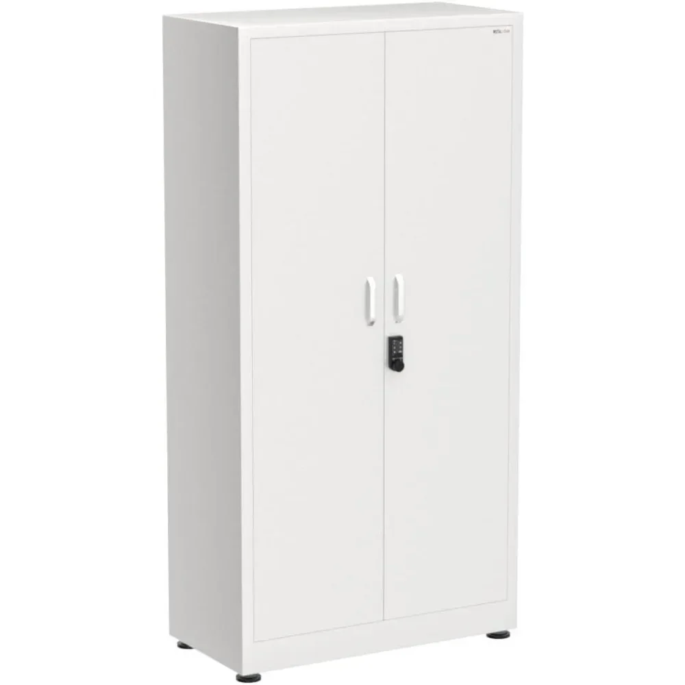 Office Metal Storage Cabinet Wardrobe with Digital Lock - Metal Storage Locker with Locking Doors, Adjustable Shelf Height