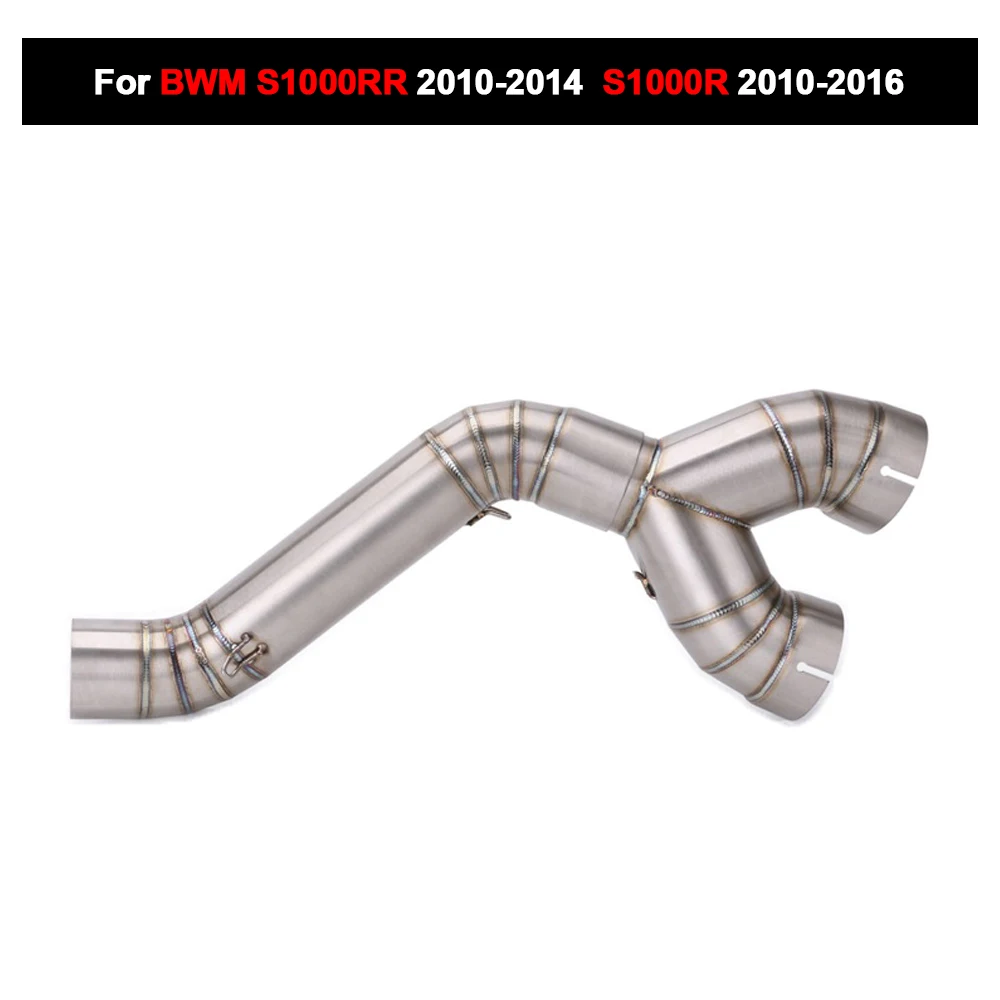 

Motorcycle Exhaust Systems Stainless Steel Middle Lnk Pipe Slip On For BMW S1000RR 2014-2016 S1000R 2010-2007