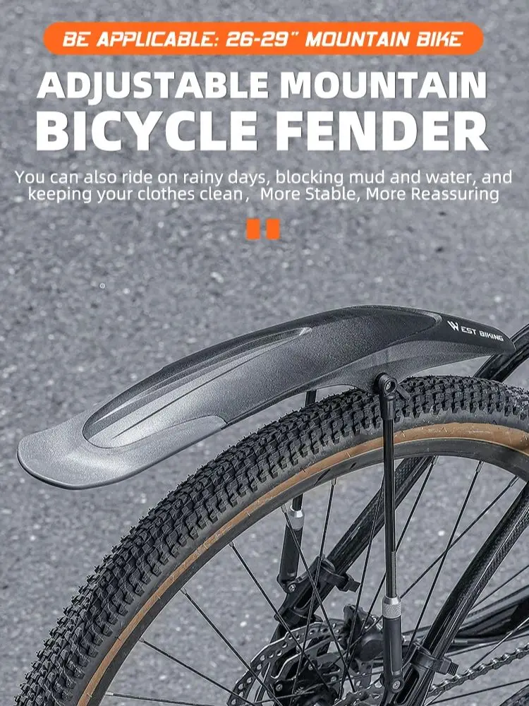 AliExpress West Biking WEST BIKING Mountain Bike Fender 26-29 Inch Widen Adjustable Bicycle Mudguard Front Rear  Cycling Fenders MTB Bike Accessories