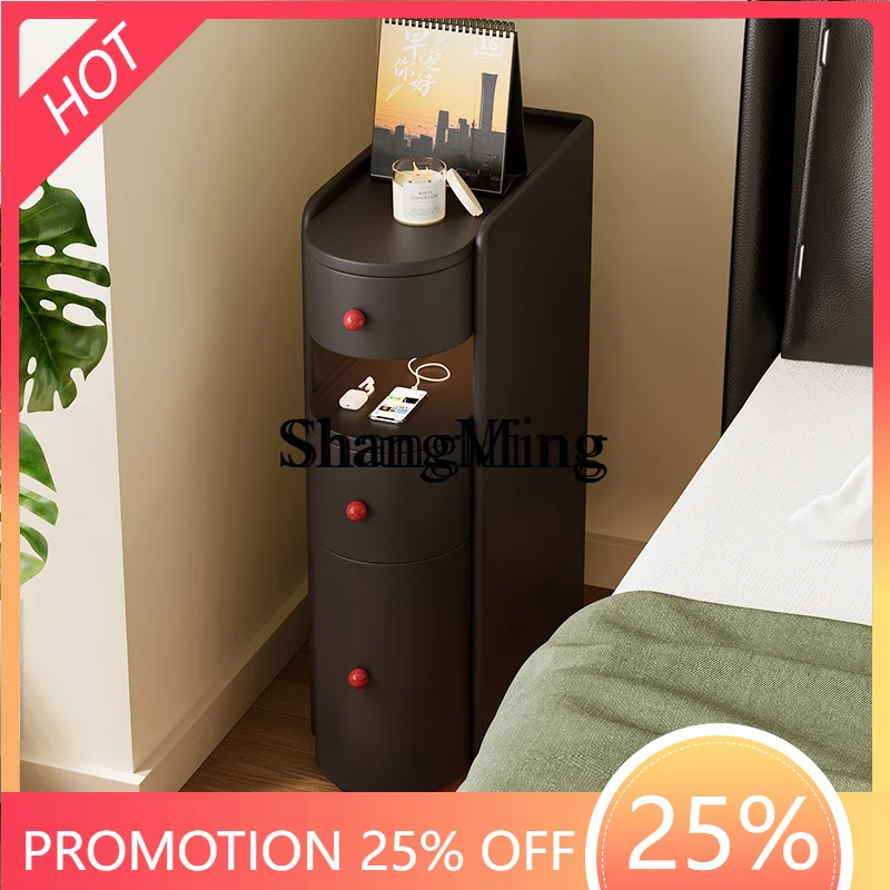 

ZYY Home Wireless Charging Small Light Luxury Sofa Side Cabinet Bedroom Storage Bedside Cabinet