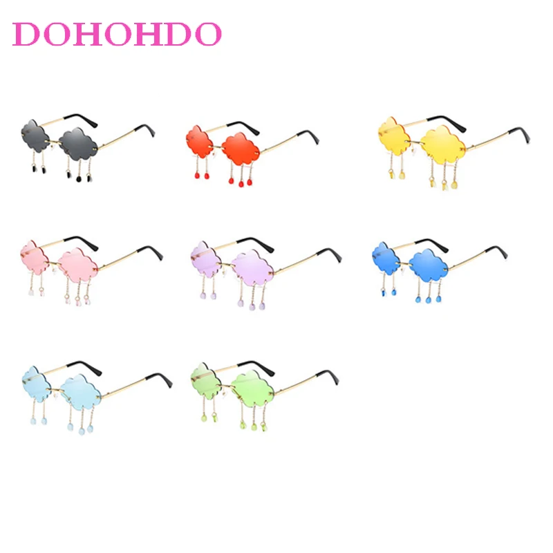 موضة بدون شفة النظارات الشمسية النساء الرجال الرجعية العلامة التجارية تصميم الإناث شخصية الزخرفية مضحك نظارات الحفلات UV400 Gafas دي سول #6