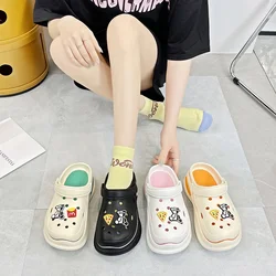 2023 Cute Decor for Women Vented Sandals Outdoor Women Slippers Thick Sole Fashion Charms Shoes Women Summer Sandals for Girls