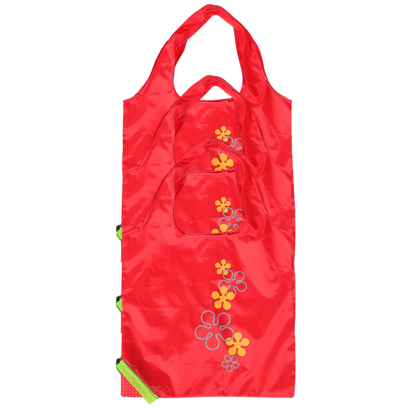 

3 Pcs Reusable Shopping Bags Eco Friendly Foldable Lightweight Compact Drawstring Design Fruit Storage Grocery Event