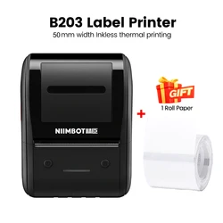 Niimbot B203 Label Maker Wireless Bluetooth Thermal Label Tape Roll Label Sticker inkless Label Machine for 20-50mm width labels